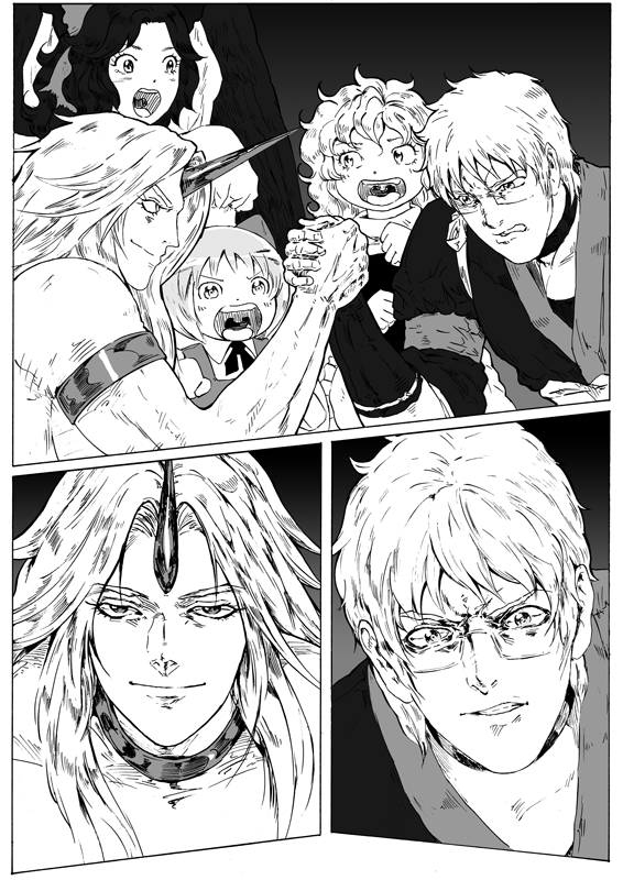 kirisame marisa, cirno, reiuji utsuho, hoshiguma yuugi, and morichika rinnosuke (touhou) drawn by ysys
