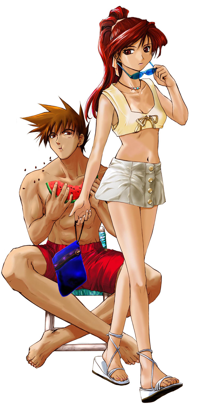 matsuya misaki and iwata norikuni (excel saga) drawn by rikudou_koushi
