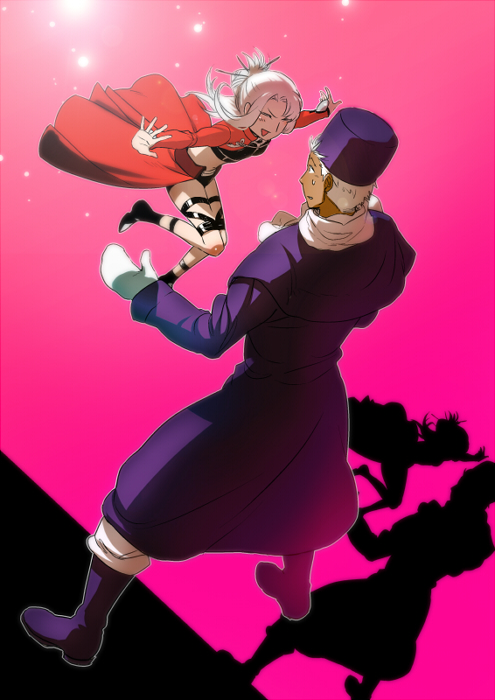 illyasviel von einzbern and archer (fate and 1 more) drawn by san_moto