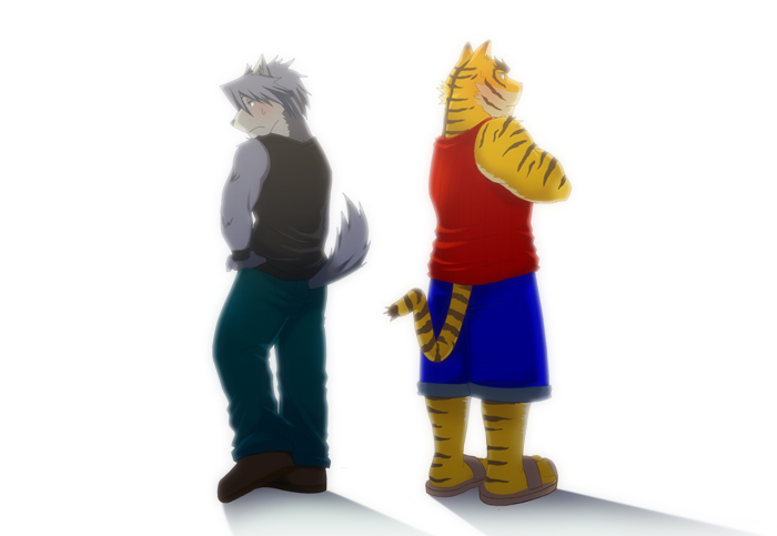 kouya aotsuki and torahiko oshima (morenatsu) drawn by gouyuugou
