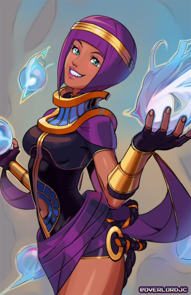 menat (street fighter and 1 more) drawn by overlord_jc