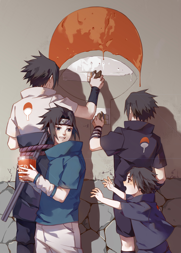 uchiha sasuke (naruto and 1 more) drawn by kebei