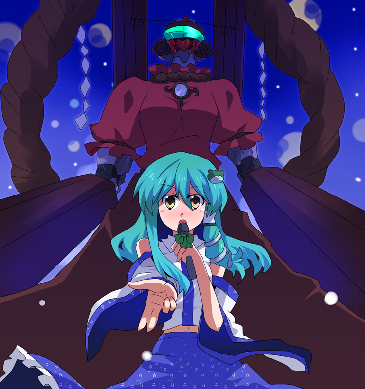 kochiya sanae and yasaka kanako (touhou and 1 more) drawn by akatoro_(nightlord)
