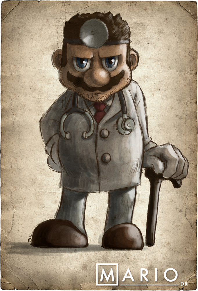 mario and dr. mario (mario and 2 more) drawn by james_chung