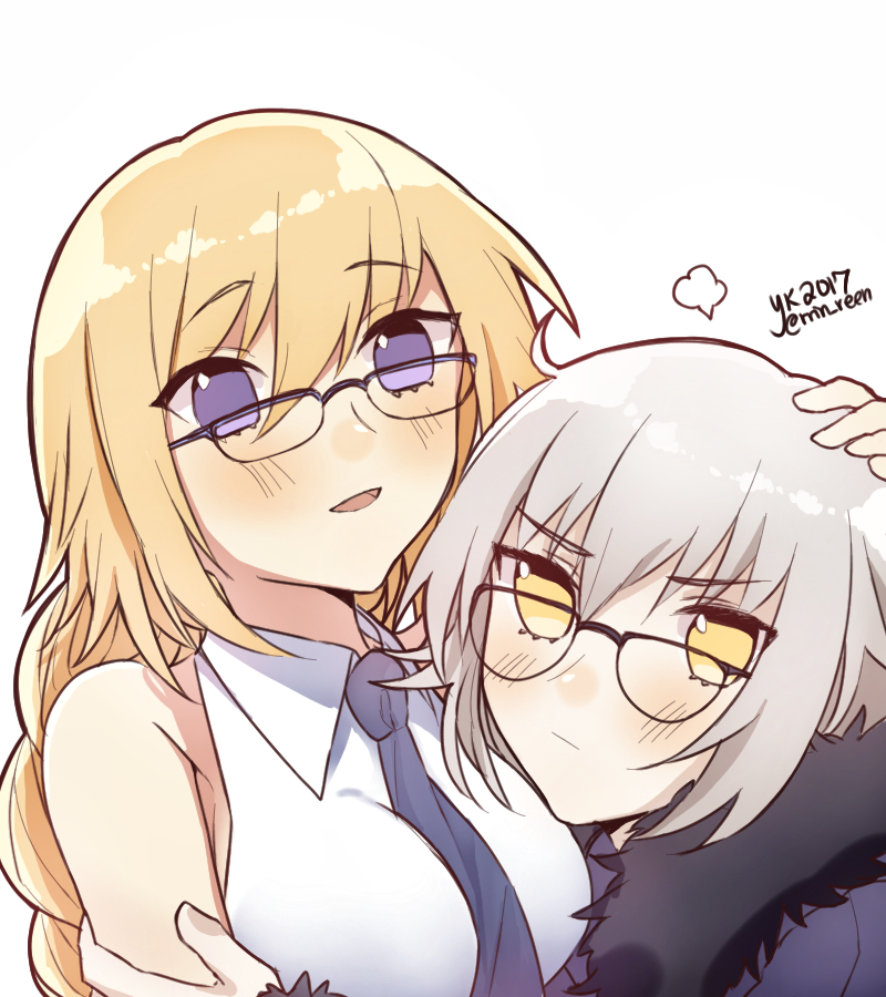 jeanne d'arc alter and jeanne d'arc (fate and 1 more) drawn by yukari_(bryleluansing)