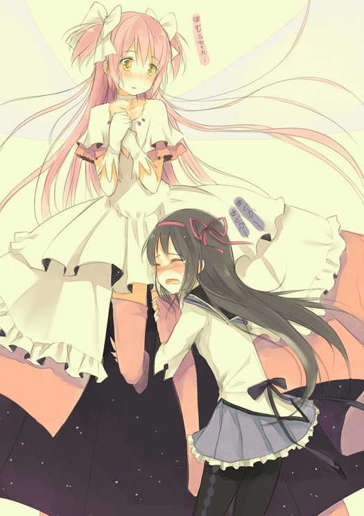 akemi homura, kaname madoka, and ultimate madoka (mahou shoujo madoka magica) drawn by jing_hu