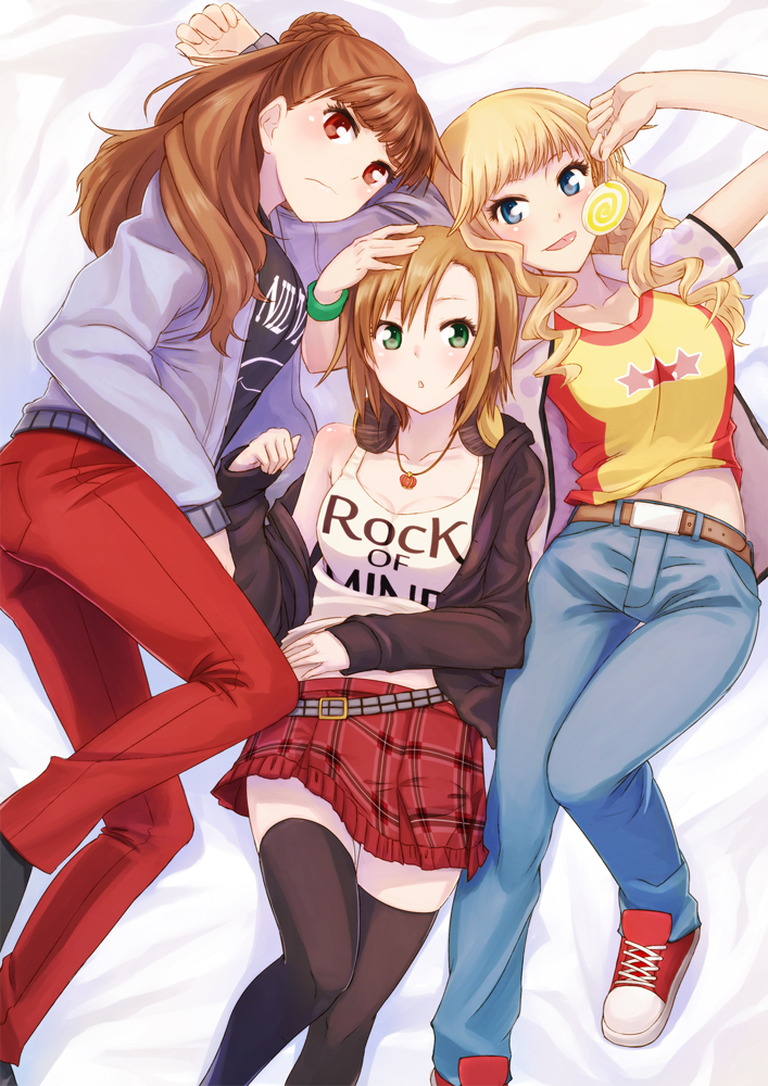 ohtsuki yui, kamiya nao, and tada riina (idolmaster and 1 more) drawn by akai_kagerou