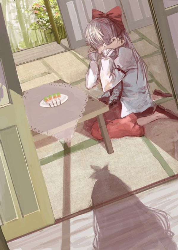 fujiwara no mokou and kamishirasawa keine (touhou) drawn by aneater