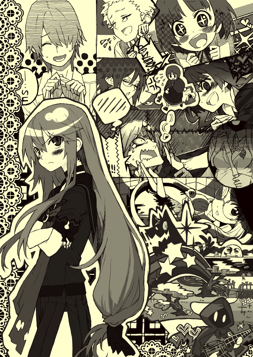 ookami ryouko, akai ringo, morino ryoushi, ryuuguu otohime, majolica le fay, and 3 more (ookami-san) drawn by ezusuke