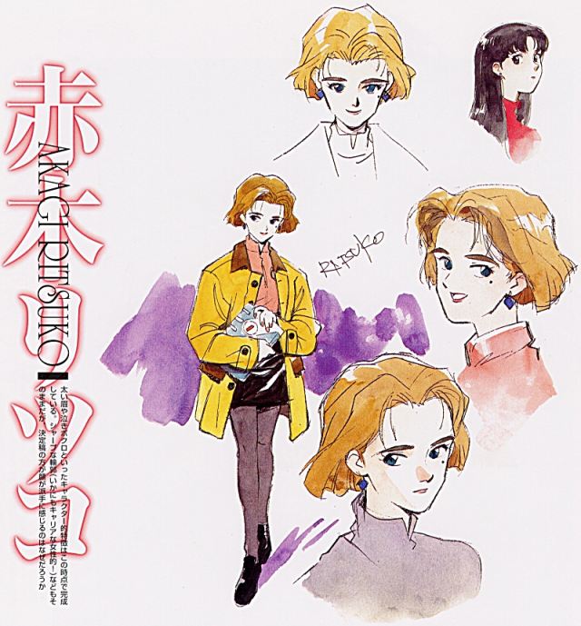 katsuragi misato and akagi ritsuko (neon genesis evangelion) drawn by sadamoto_yoshiyuki