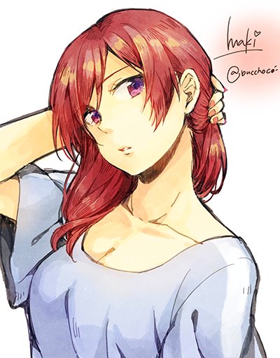 nishikino maki (love live! and 1 more) drawn by buccho_(bucchoco)