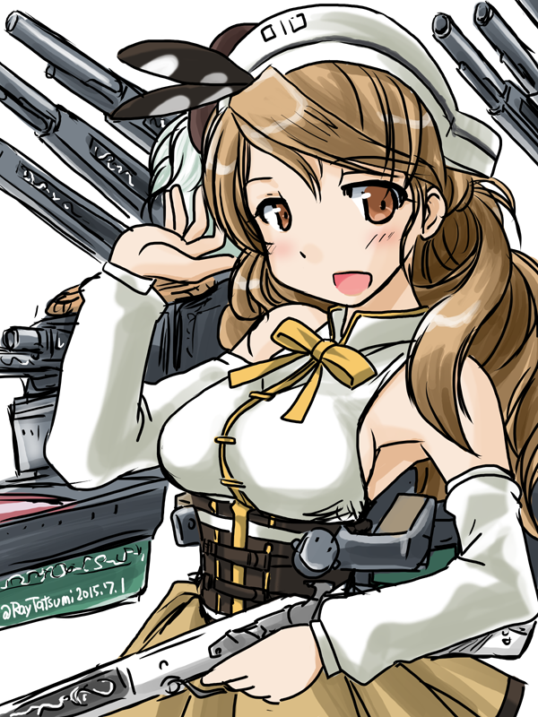 tomoe mami and littorio (kantai collection and 1 more) drawn by tatsumi_ray