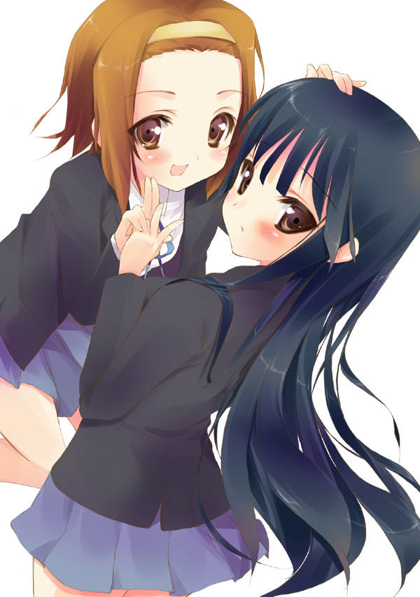 akiyama mio and tainaka ritsu (k-on!) drawn by shiratama_(shiratamaco)