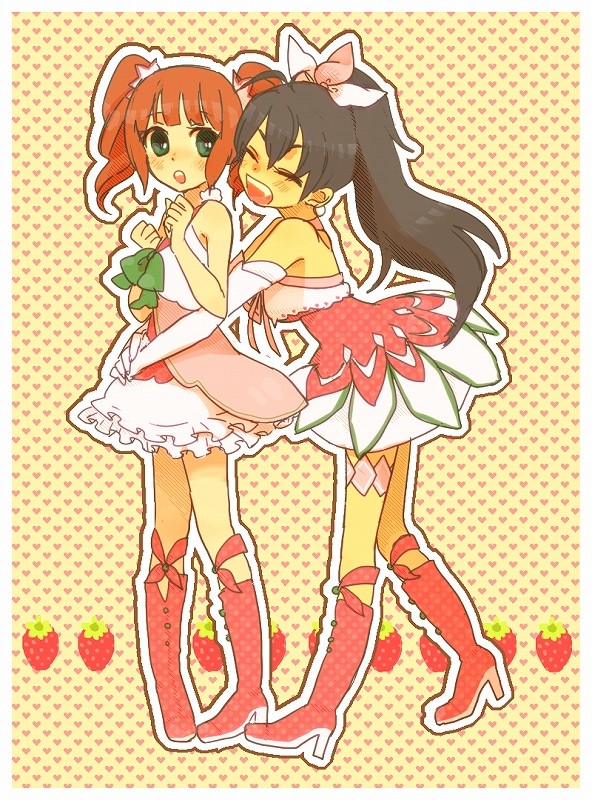 ganaha hibiki and takatsuki yayoi (idolmaster and 1 more) drawn by naruoka_(i22)