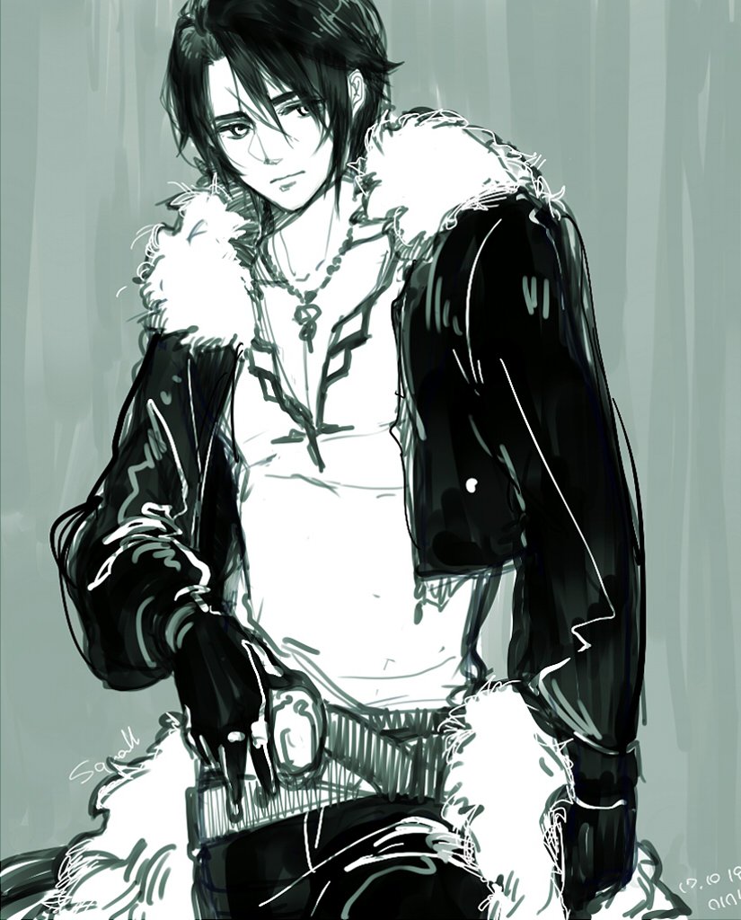 squall leonhart (final fantasy and 1 more) drawn by nini_tw99