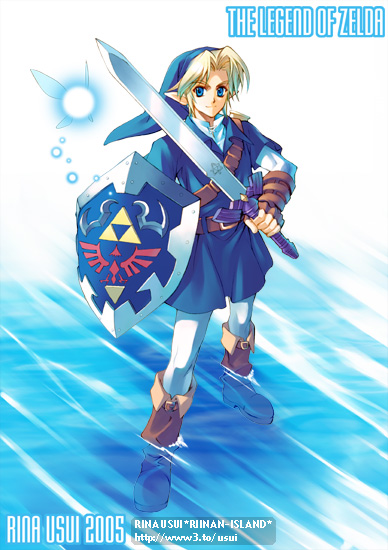 link and navi (the legend of zelda and 1 more) drawn by usui_rina