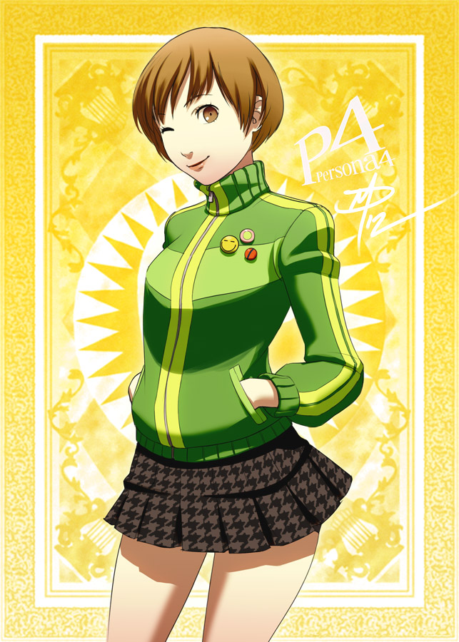 satonaka chie (persona and 1 more) drawn by polarityplus