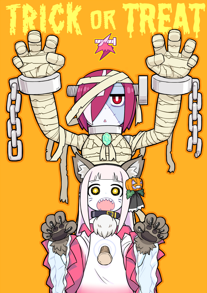 q-chan and eclair (original) drawn by eno_(abekawa_hikozaemon_x)