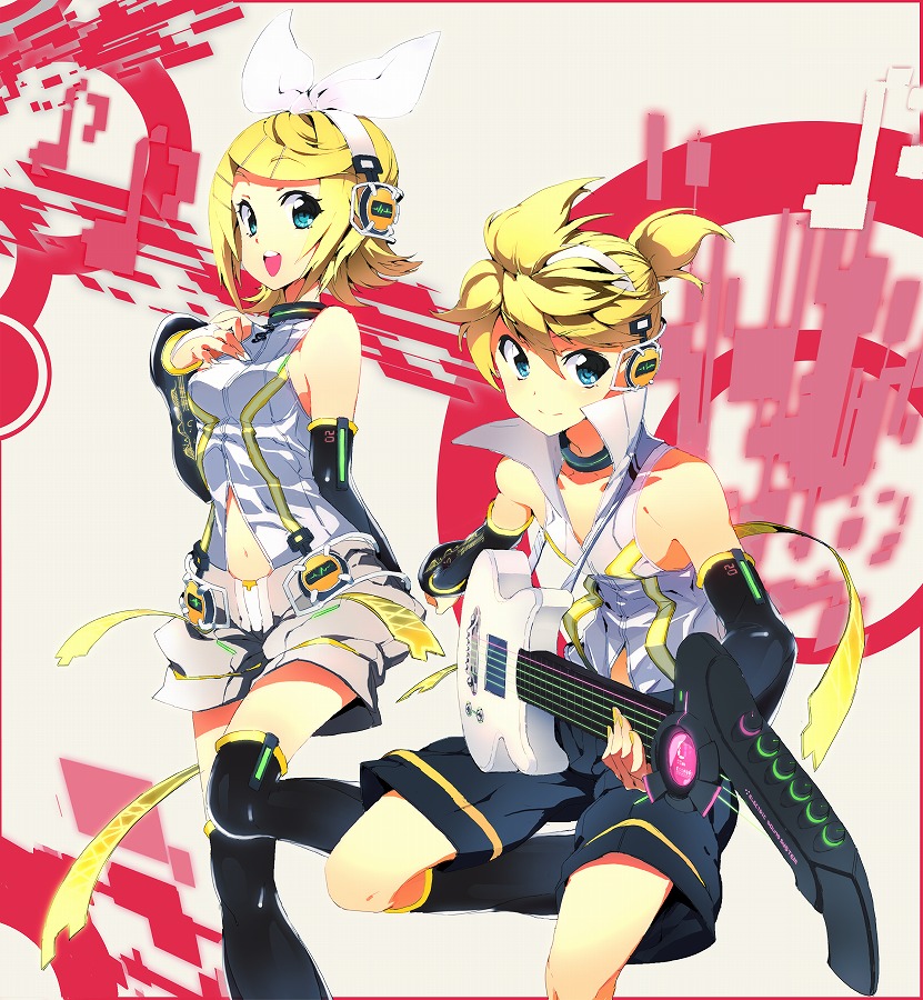 kagamine rin and kagamine len (vocaloid) drawn by rassie_s
