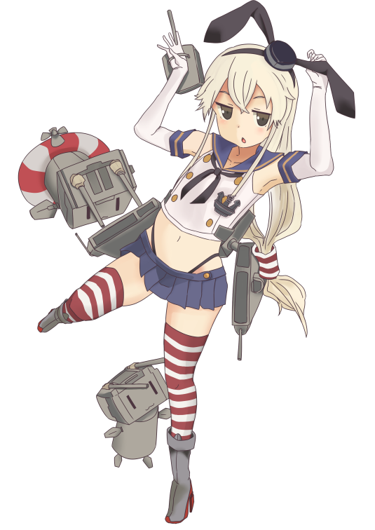 shimakaze and rensouhou-chan (kantai collection) drawn by kebakebasan