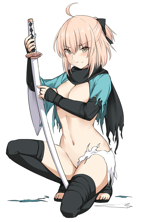 okita souji (fate and 2 more) drawn by shiseki_hirame