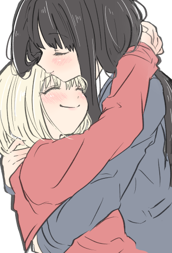 nishikigi chisato and inoue takina (lycoris recoil) drawn by pottode