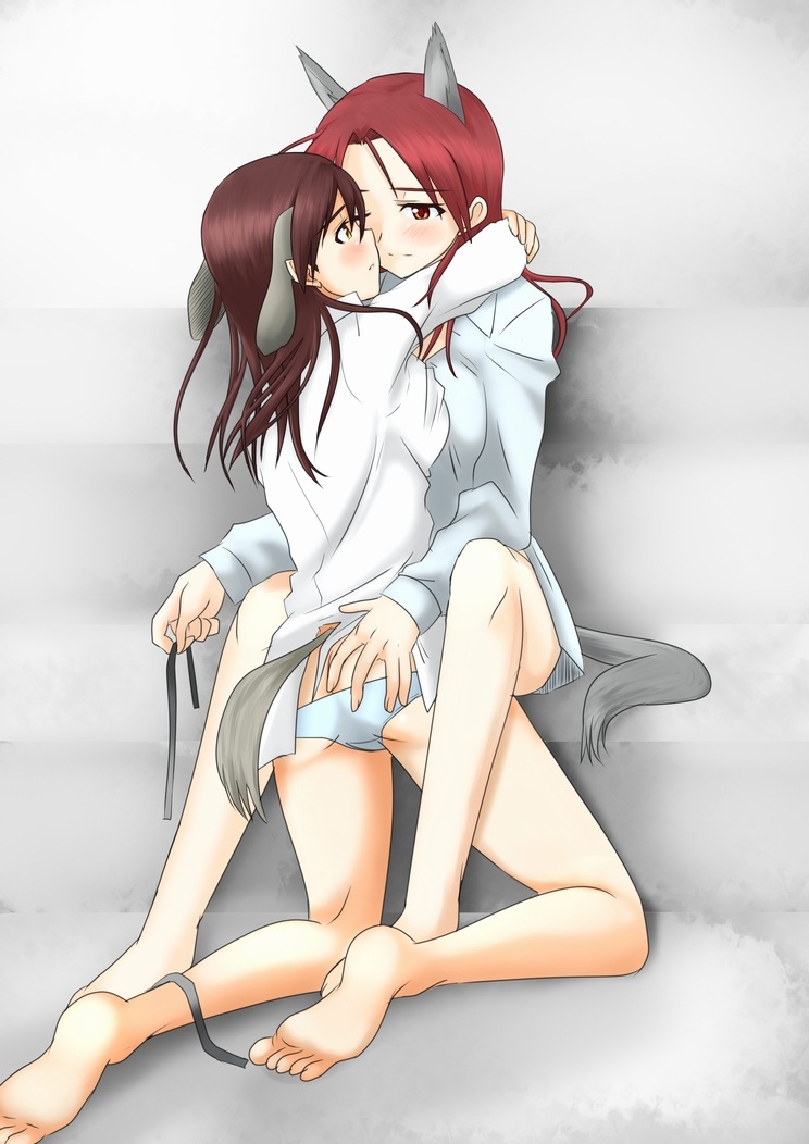 gertrud barkhorn and minna-dietlinde wilcke (world witches series and 1 more) drawn by niki_(t26gfaxt)