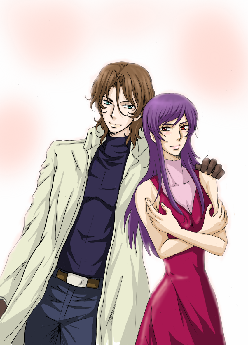 tieria erde and lockon stratos (gundam and 1 more) drawn by honeycat