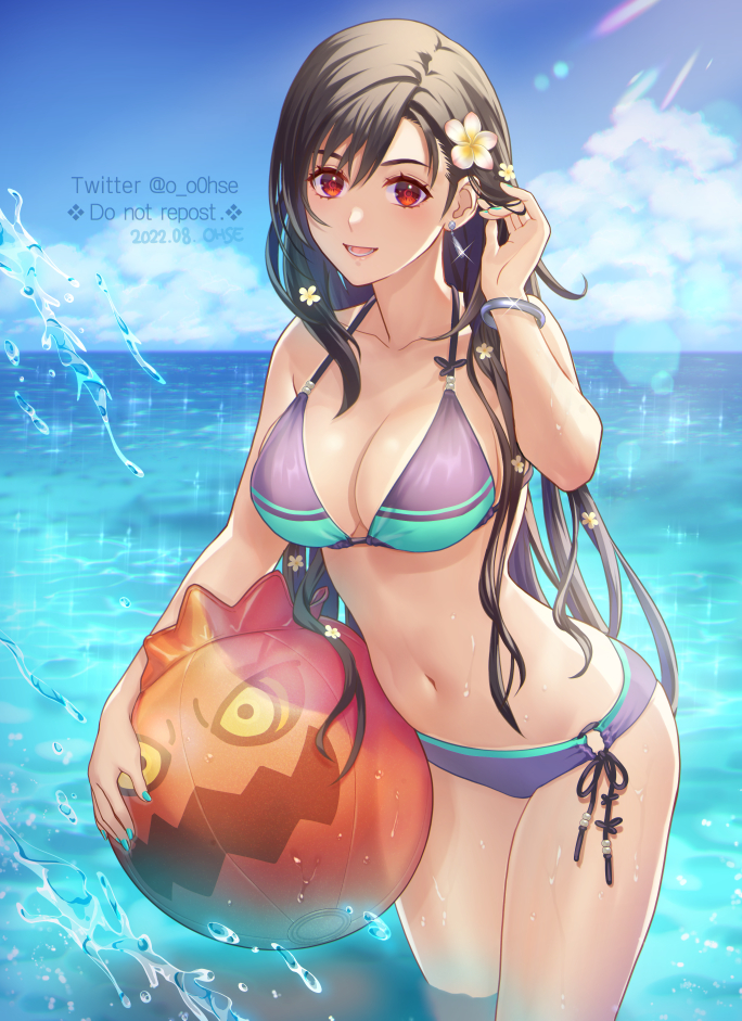 tifa lockhart and bomb (final fantasy and 2 more) drawn by ohse