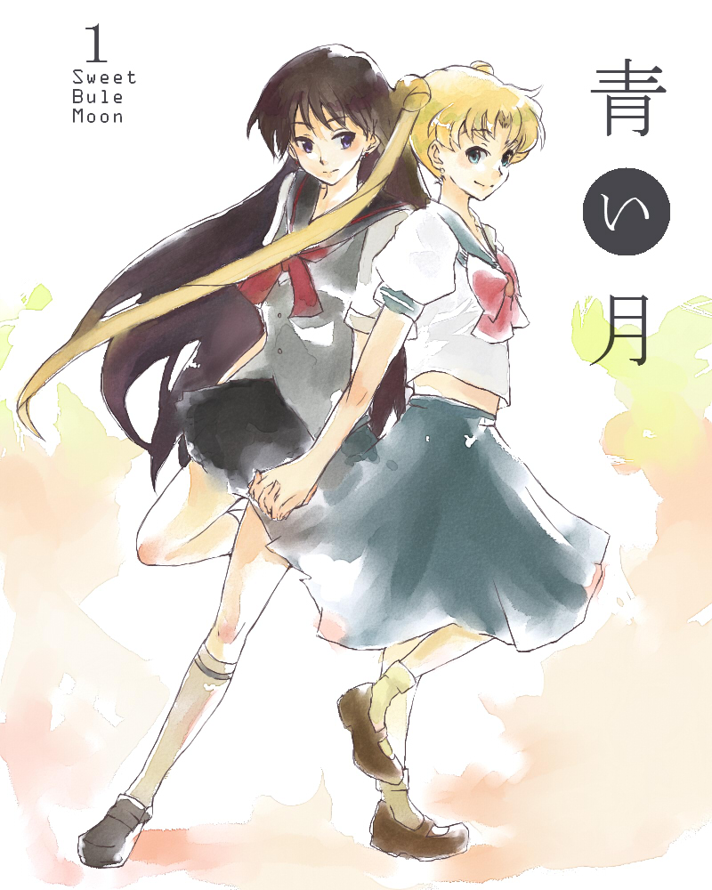 tsukino usagi and hino rei (bishoujo senshi sailor moon) drawn by nako_(nonrain)