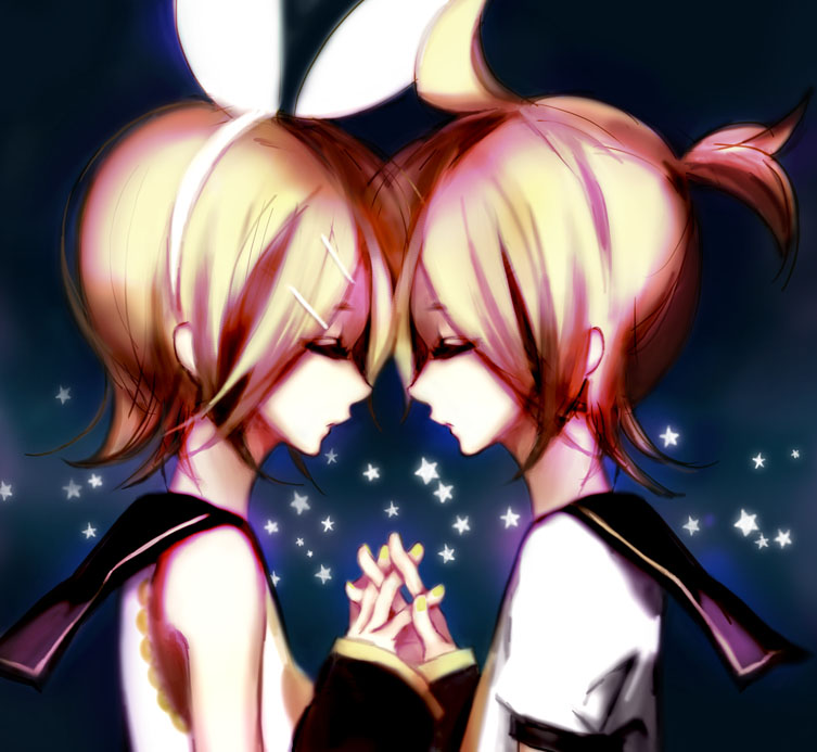 kagamine rin and kagamine len (vocaloid) drawn by hachi_(yanono)