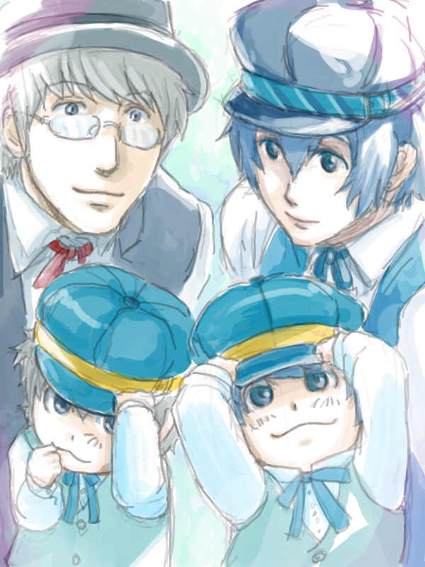 narukami yu and shirogane naoto (persona and 1 more) drawn by mizuno_(hal0527)