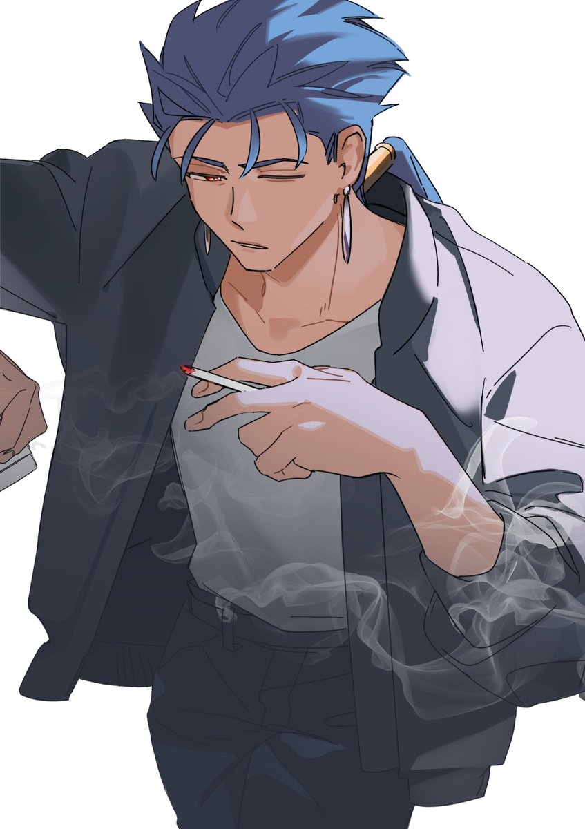 cu chulainn (fate and 1 more) drawn by wagaya43