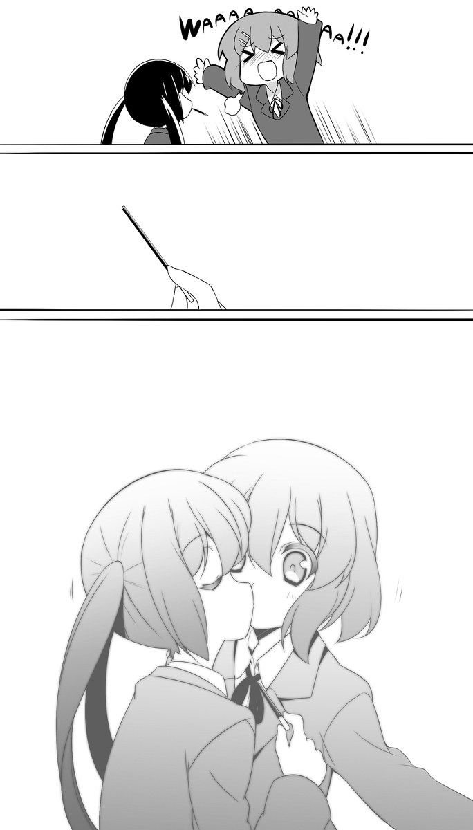nakano azusa and hirasawa yui (k-on!) drawn by hoppege