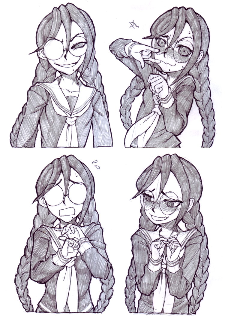 fukawa toko (danganronpa and 1 more) drawn by anti-earth_bomb