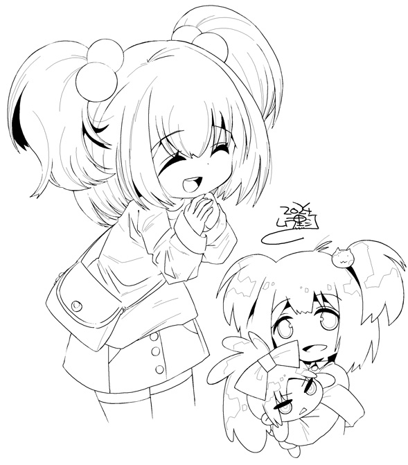 sakura kyoko and chitose yuma (mahou shoujo madoka magica and 1 more) drawn by mura_kuroe