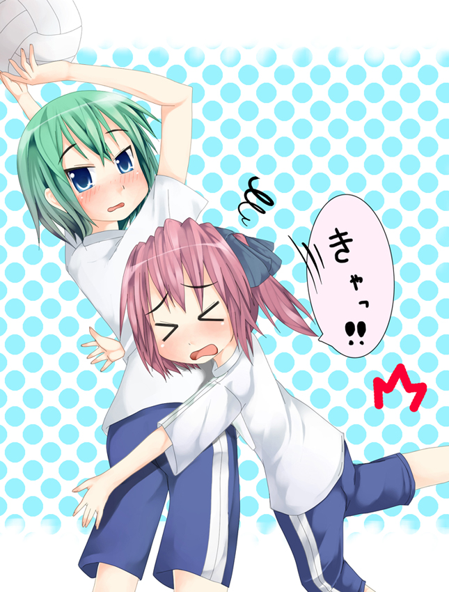 kobayakawa yutaka and iwasaki minami (lucky star) drawn by hubrael