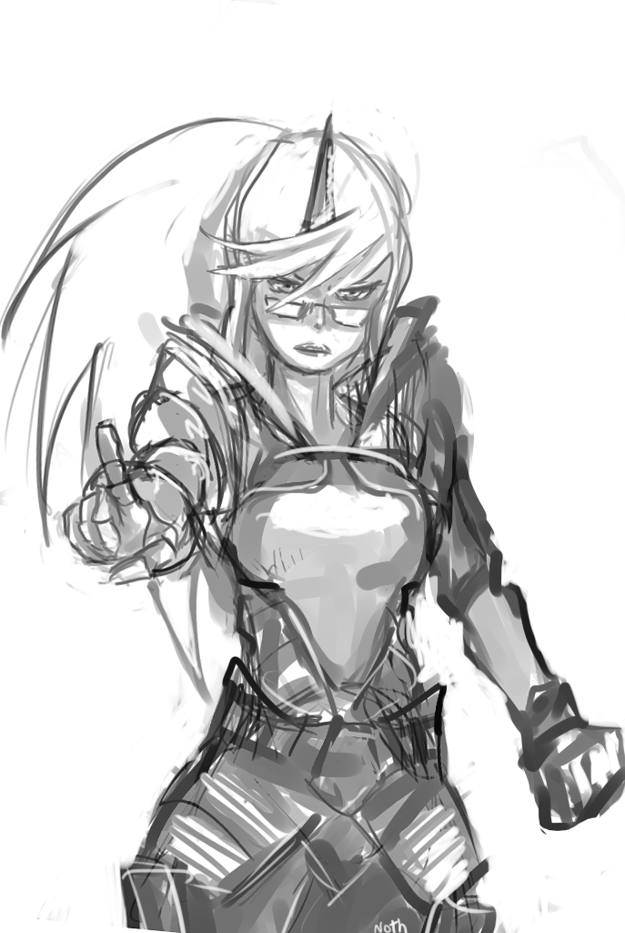 kneesocks (final fantasy and 2 more) drawn by noth