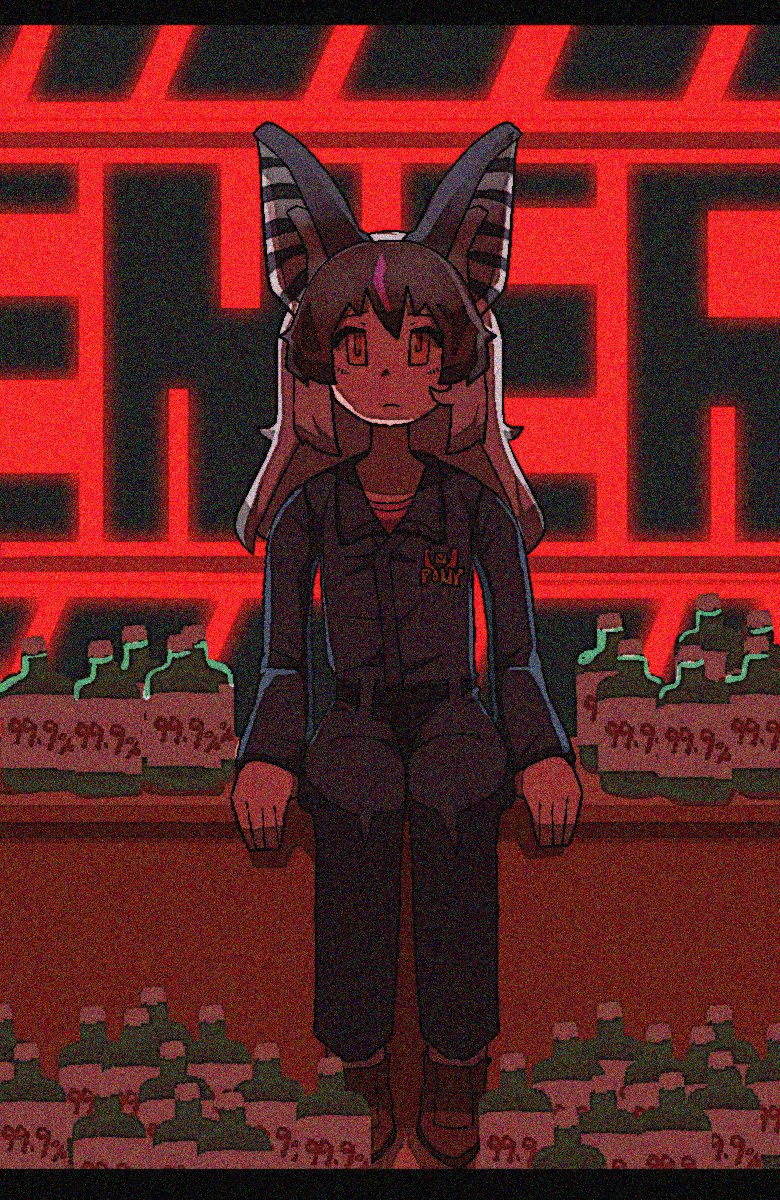 brown long-eared bat (kemono friends and 2 more) drawn by onaji_(sokudo_seigen)