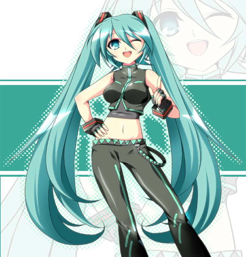 hatsune miku (vocaloid and 1 more) drawn by ka2