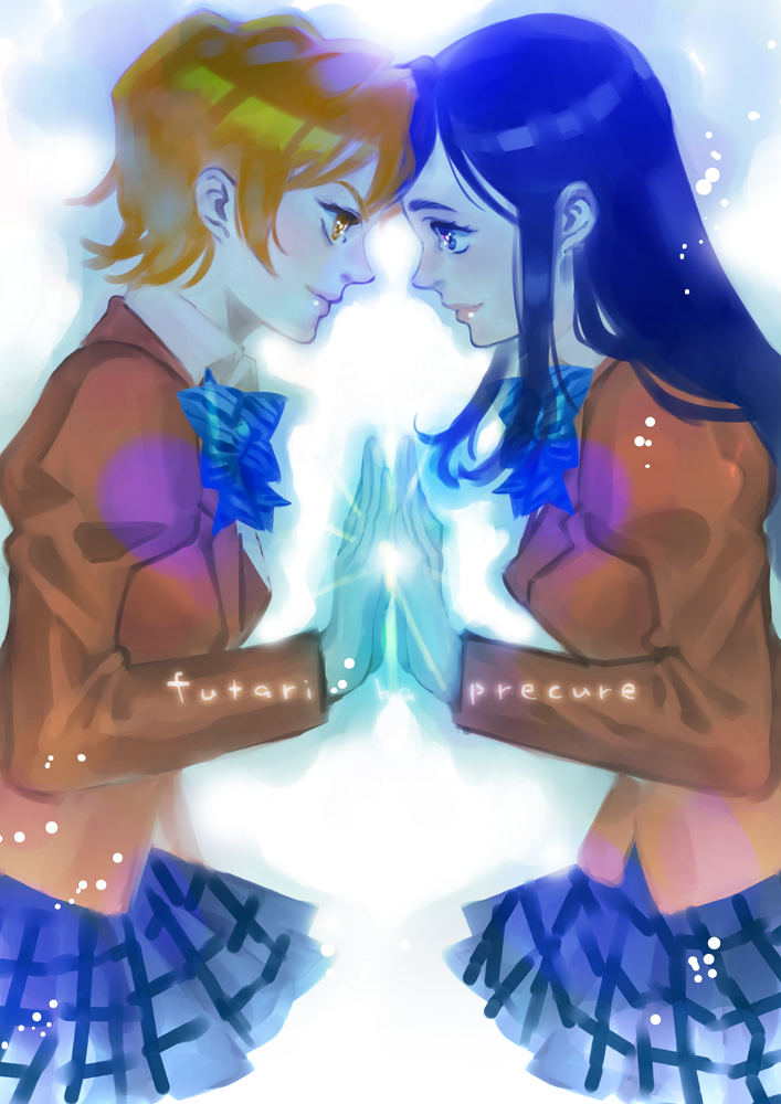 misumi nagisa and yukishiro honoka (precure and 1 more) drawn by shimazaki_mari