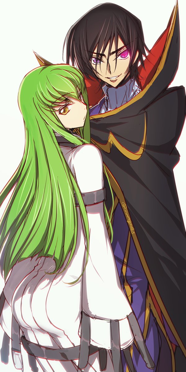 c.c. and lelouch vi britannia (code geass) drawn by creayus