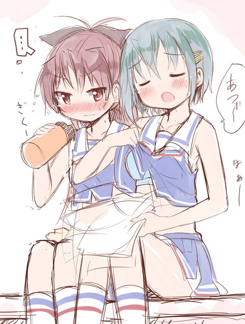 miki sayaka and sakura kyoko (mahou shoujo madoka magica) drawn by gleision_adain