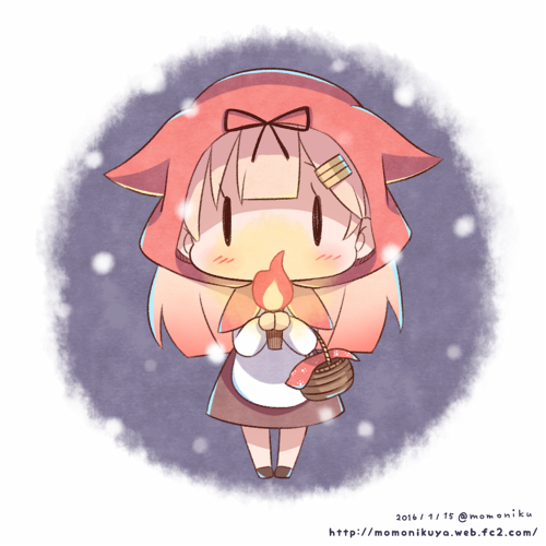 yuudachi, yuudachi kai ni, and little match girl (kantai collection and 1 more) drawn by momoniku_(taretare-13)