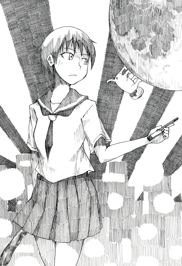 mitama mayo (sayonara zetsubou sensei) drawn by ichiba_youichi