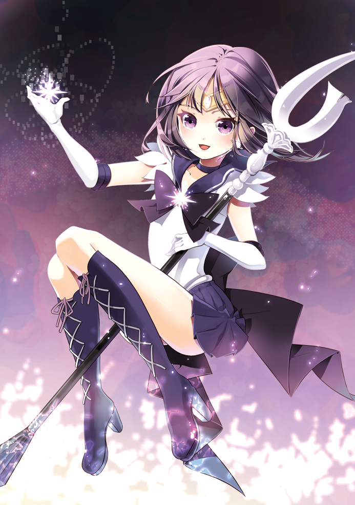 tomoe hotaru and sailor saturn (bishoujo senshi sailor moon and 1 more) drawn by seal_(pukozin)