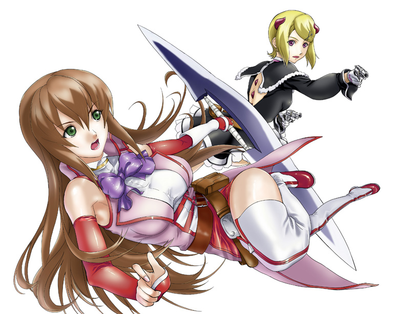 morte ashera and lia dragonell (world destruction) drawn by morisu