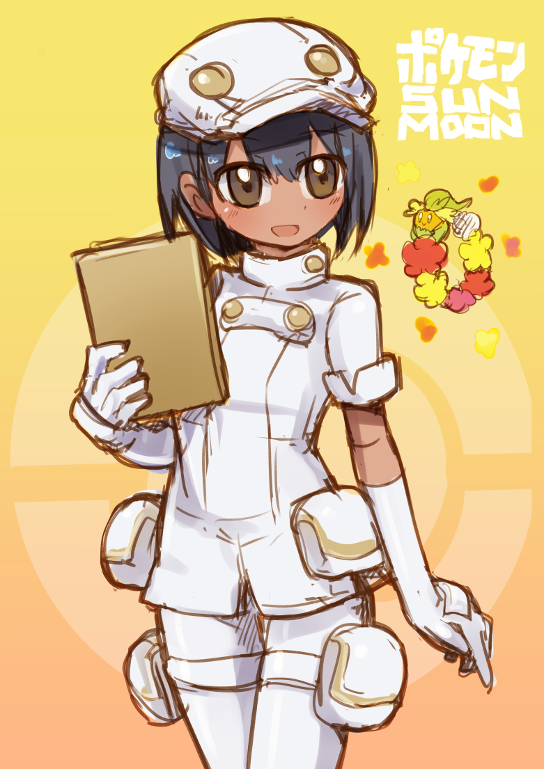 aether foundation employee and comfey (pokemon and 1 more) drawn by ico_(green_bullet)