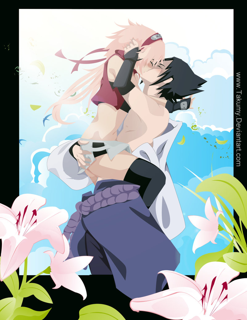 haruno sakura and uchiha sasuke (naruto and 1 more) drawn by takumy