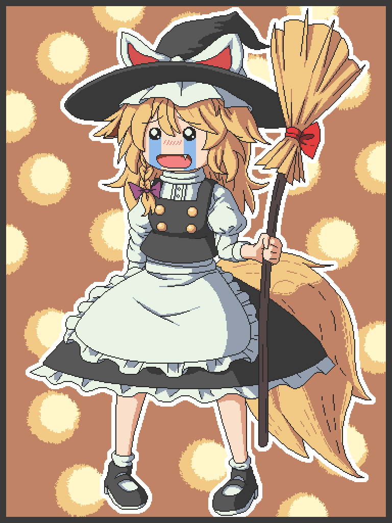 kirisame marisa and youkai fox (touhou and 3 more) drawn by aksawshin